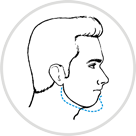 Icon to explain chin surgery- inward outward chin surgery in Indore